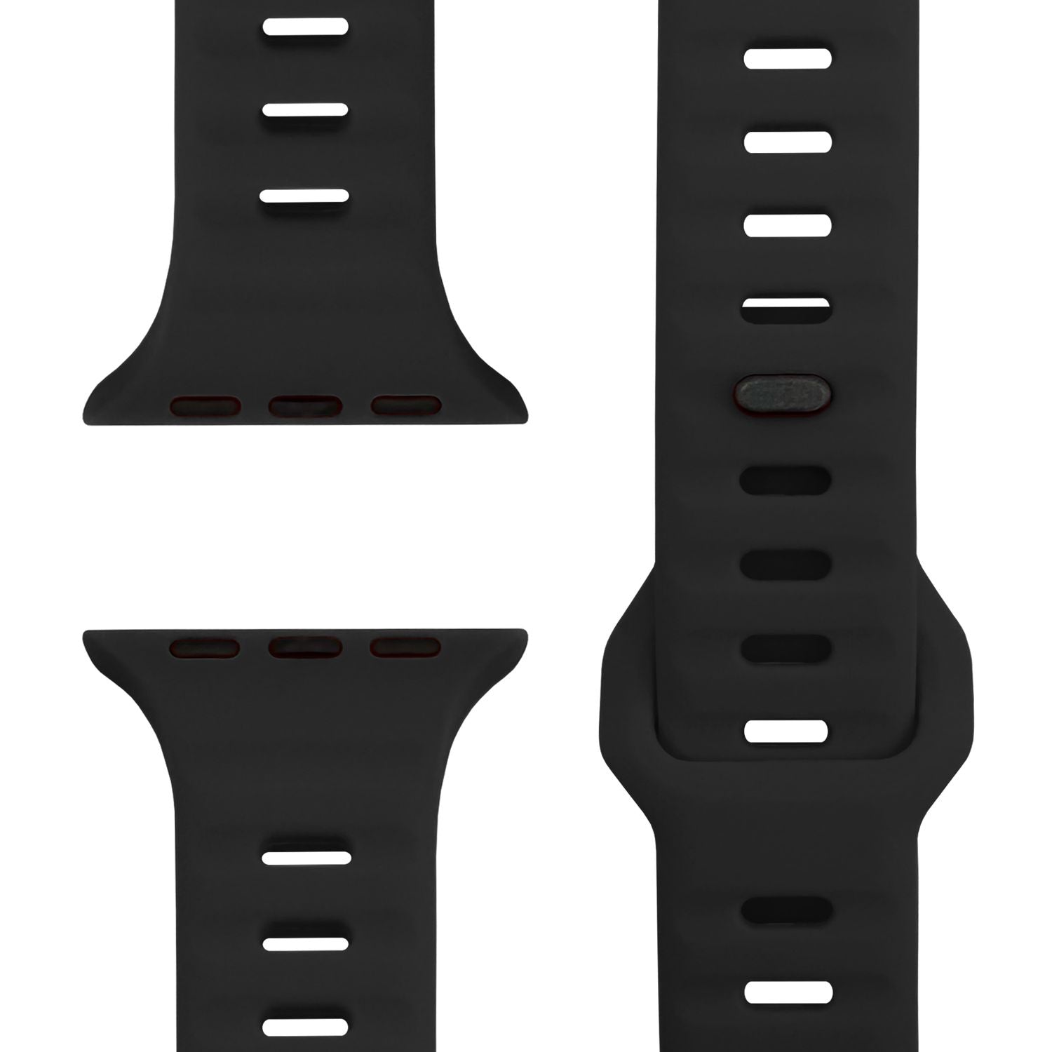 NALIA Motion Armband für Apple Watch SE/10/9/8/7/6/5/4/3/2/1, Gehäusegröße 38/40/41/42mm, Soft Silikon Ersatz Sportarmband mit Steck-Pin Verschluss