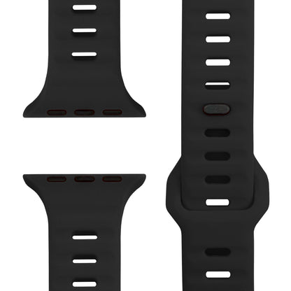 NALIA Motion Armband für Apple Watch SE/10/9/8/7/6/5/4/3/2/1, Gehäusegröße 38/40/41/42mm, Soft Silikon Ersatz Sportarmband mit Steck-Pin Verschluss