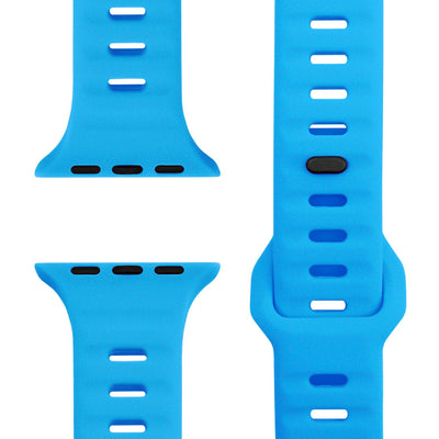 NALIA Motion Silikon Armband kompatibel mit Apple Watch Armband iWatch Series Ultra/SE 10 9 8 7 6 5 4 3 2 1, 42/44/45/46/49mm, Ersatzarmband Sportarmband Steck-Pin Verschluss Königsblau NALIA Silikon Armband