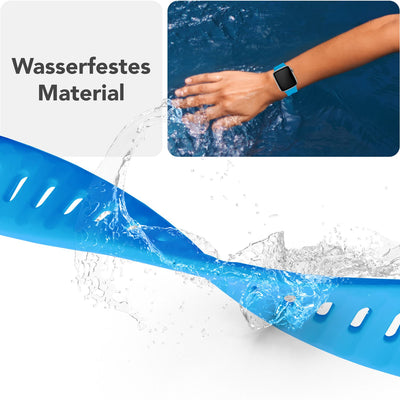 NALIA Motion Silikon Armband kompatibel mit Apple Watch Armband iWatch Series Ultra/SE 10 9 8 7 6 5 4 3 2 1, 42/44/45/46/49mm, Ersatzarmband Sportarmband Steck-Pin Verschluss Königsblau NALIA Silikon Armband