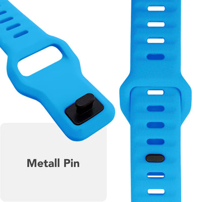 NALIA Motion Silikon Armband kompatibel mit Apple Watch Armband iWatch Series Ultra/SE 10 9 8 7 6 5 4 3 2 1, 42/44/45/46/49mm, Ersatzarmband Sportarmband Steck-Pin Verschluss Königsblau NALIA Silikon Armband