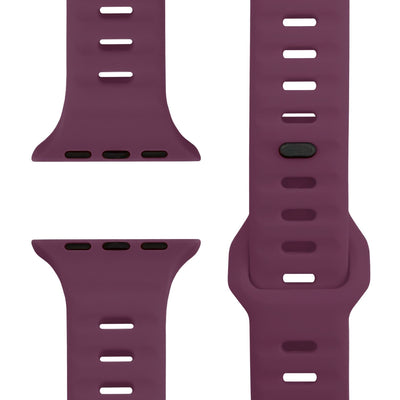 NALIA Motion Silikon Armband kompatibel mit Apple Watch Armband iWatch Series Ultra/SE 10 9 8 7 6 5 4 3 2 1, 42/44/45/46/49mm, Ersatzarmband Sportarmband Steck-Pin Verschluss Bordeauxrot NALIA Silikon Armband