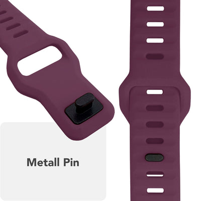 NALIA Motion Silikon Armband kompatibel mit Apple Watch Armband iWatch Series Ultra/SE 10 9 8 7 6 5 4 3 2 1, 42/44/45/46/49mm, Ersatzarmband Sportarmband Steck-Pin Verschluss Bordeauxrot NALIA Silikon Armband