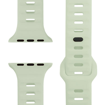 NALIA Motion Silikon Armband kompatibel mit Apple Watch Armband iWatch Series Ultra/SE 10 9 8 7 6 5 4 3 2 1, 42/44/45/46/49mm, Ersatzarmband Sportarmband Steck-Pin Verschluss Pazifikgrün NALIA Silikon Armband