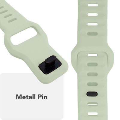 NALIA Motion Silikon Armband kompatibel mit Apple Watch Armband iWatch Series Ultra/SE 10 9 8 7 6 5 4 3 2 1, 42/44/45/46/49mm, Ersatzarmband Sportarmband Steck-Pin Verschluss Pazifikgrün NALIA Silikon Armband