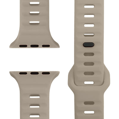 NALIA Motion Silikon Armband kompatibel mit Apple Watch Armband iWatch Series Ultra/SE 10 9 8 7 6 5 4 3 2 1, 42/44/45/46/49mm, Ersatzarmband Sportarmband Steck-Pin Verschluss Espressobraun NALIA Silikon Armband