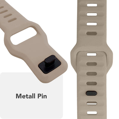 NALIA Motion Silikon Armband kompatibel mit Apple Watch Armband iWatch Series Ultra/SE 10 9 8 7 6 5 4 3 2 1, 42/44/45/46/49mm, Ersatzarmband Sportarmband Steck-Pin Verschluss Espressobraun NALIA Silikon Armband