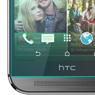 NALIA Schutzglas kompatibel mit HTC One M8, Full-Cover Displayschutz Handy-Folie, 9H Härte Glas-Schutzfolie Bildschirm-Abdeckung, Schutz-Film Phone HD Screen Protector Tempered Glass - Transparent NALIA GlasSchutz