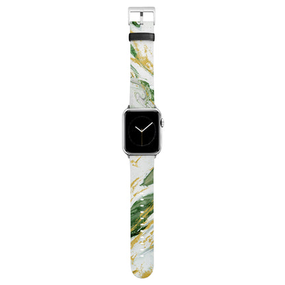 Emerald - Apple Watch Armband 44-49mm & 42 (Serie 1-3) 44-49mm & 42 (Serie 1-3) Matt Silber NALIA Kunstleder Armband