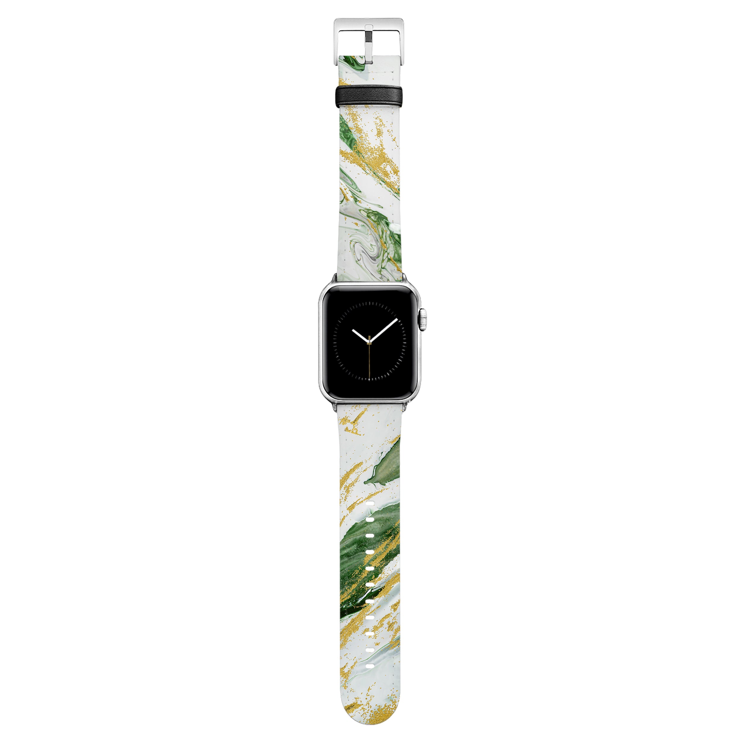 Emerald - Apple Watch Armband 38-41mm & 42 (ab Serie 10) 38-41mm & 42 (ab Serie 10) Matt Silber NALIA Kunstleder Armband