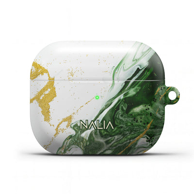 Emerald AirPods 4 Hülle mit Marmoroptik