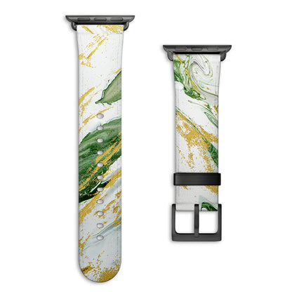 Emerald - Apple Watch Armband 44-49mm & 42 (Serie 1-3) 44-49mm & 42 (Serie 1-3) Matt Schwarz NALIA Kunstleder Armband