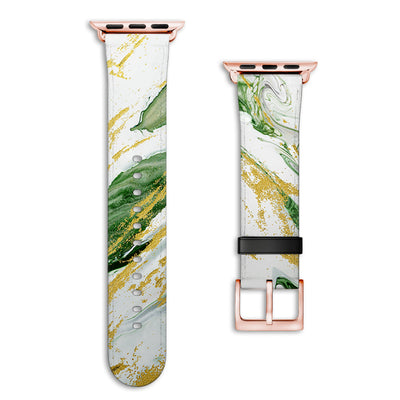 Emerald - Apple Watch Armband 44-49mm & 42 (Serie 1-3) 44-49mm & 42 (Serie 1-3) Matt Rose Gold NALIA Kunstleder Armband