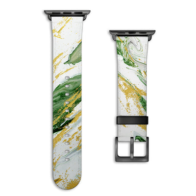 Emerald - Apple Watch Armband 44-49mm & 42 (Serie 1-3) 44-49mm & 42 (Serie 1-3) Matt Schwarz NALIA Kunstleder Armband