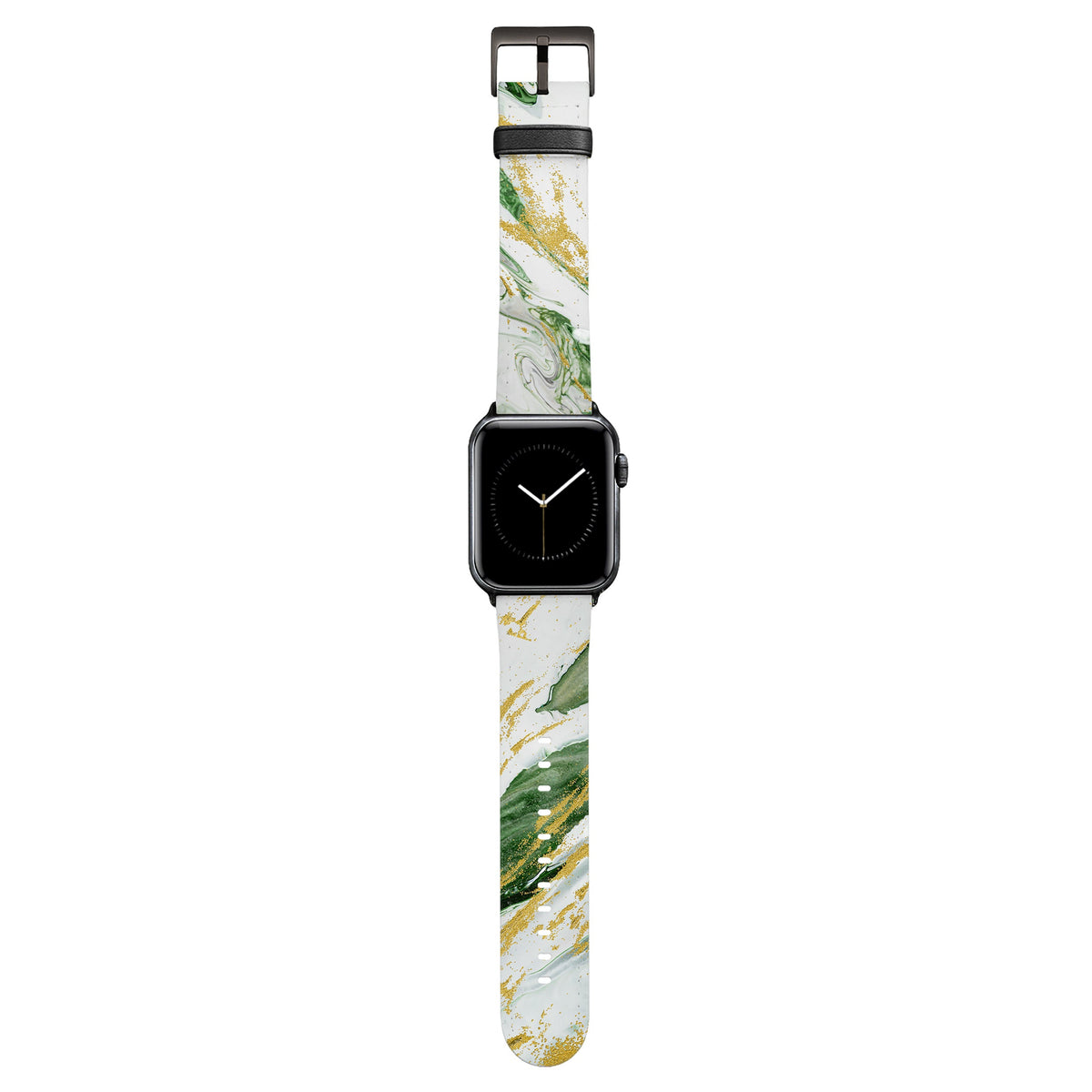 Emerald - Apple Watch Armband 38-41mm & 42 (Serie 10-11) 38-41mm & 42 (Serie 10-11) Matt Schwarz NALIA Kunstleder Armband