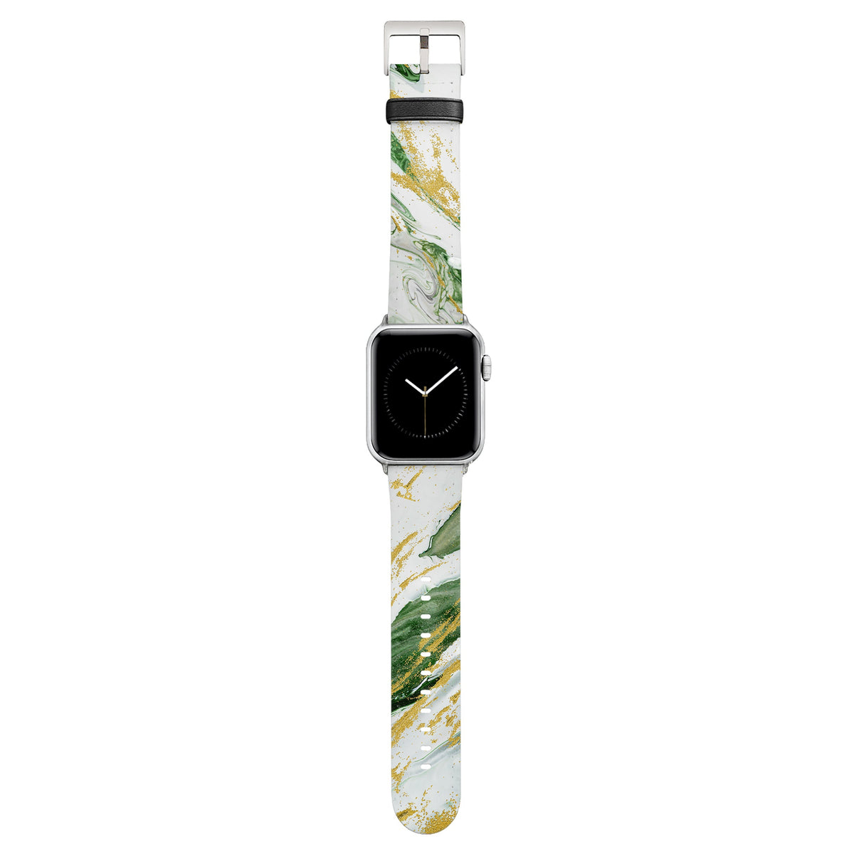 Emerald - Apple Watch Armband 38-41mm & 42 (Serie 10-11) 38-41mm & 42 (Serie 10-11) Matt Silber NALIA Kunstleder Armband