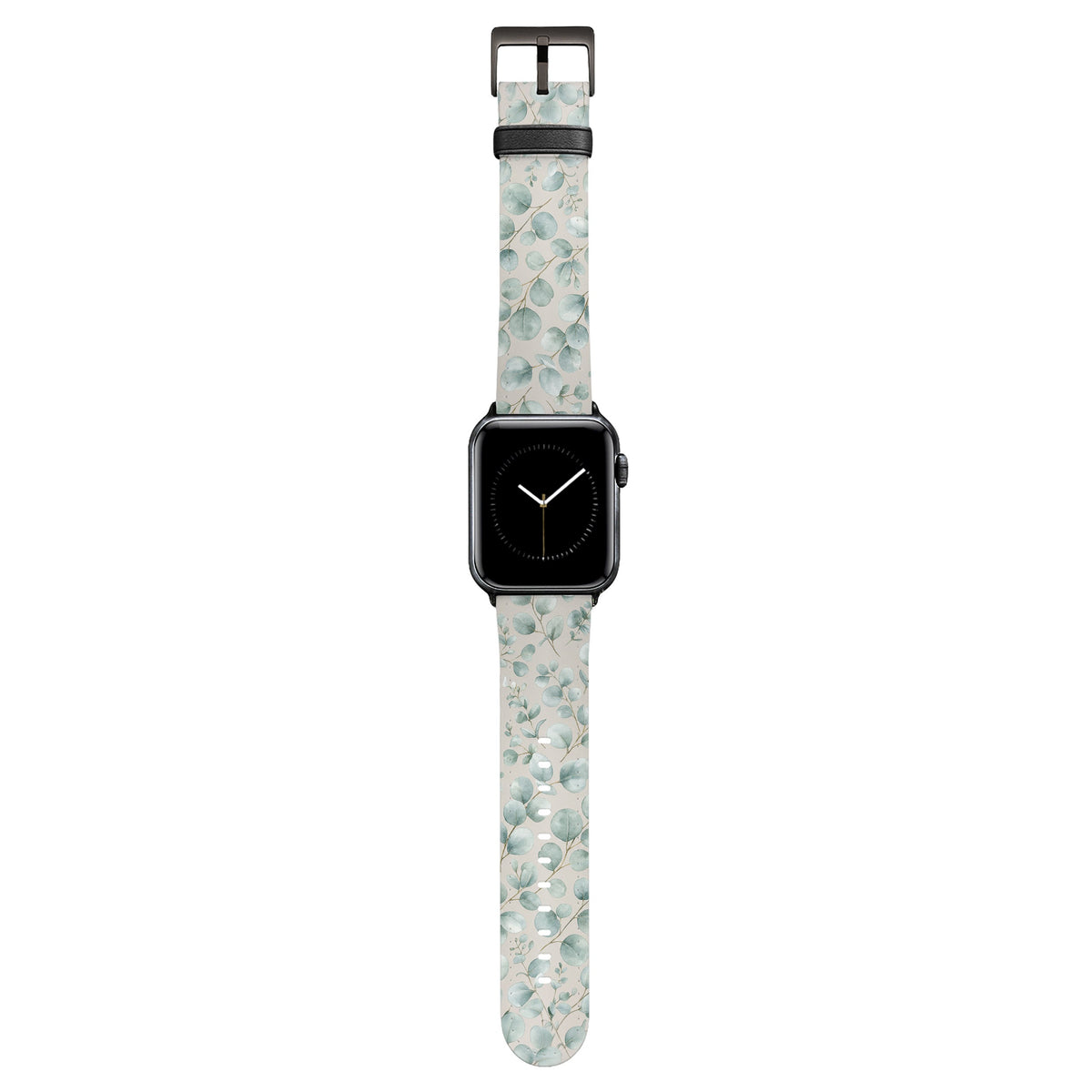 Haze - Apple Watch Armband 44/45/46/49mm 44 45 46 49mm Matt Schwarz NALIA Kunstleder Armband