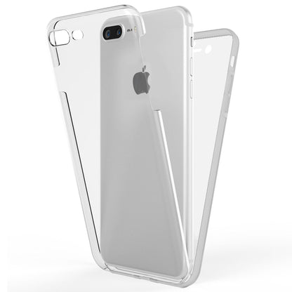 NALIA 360 Grad Handy Hülle für Apple iPhone 8 Plus / 7 Plus, Full Cover Case Transparent NALIA Transparente Hülle