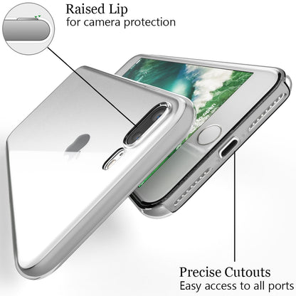 NALIA 360 Grad Handy Hülle für Apple iPhone 8 Plus / 7 Plus, Full Cover Case Transparent NALIA Transparente Hülle