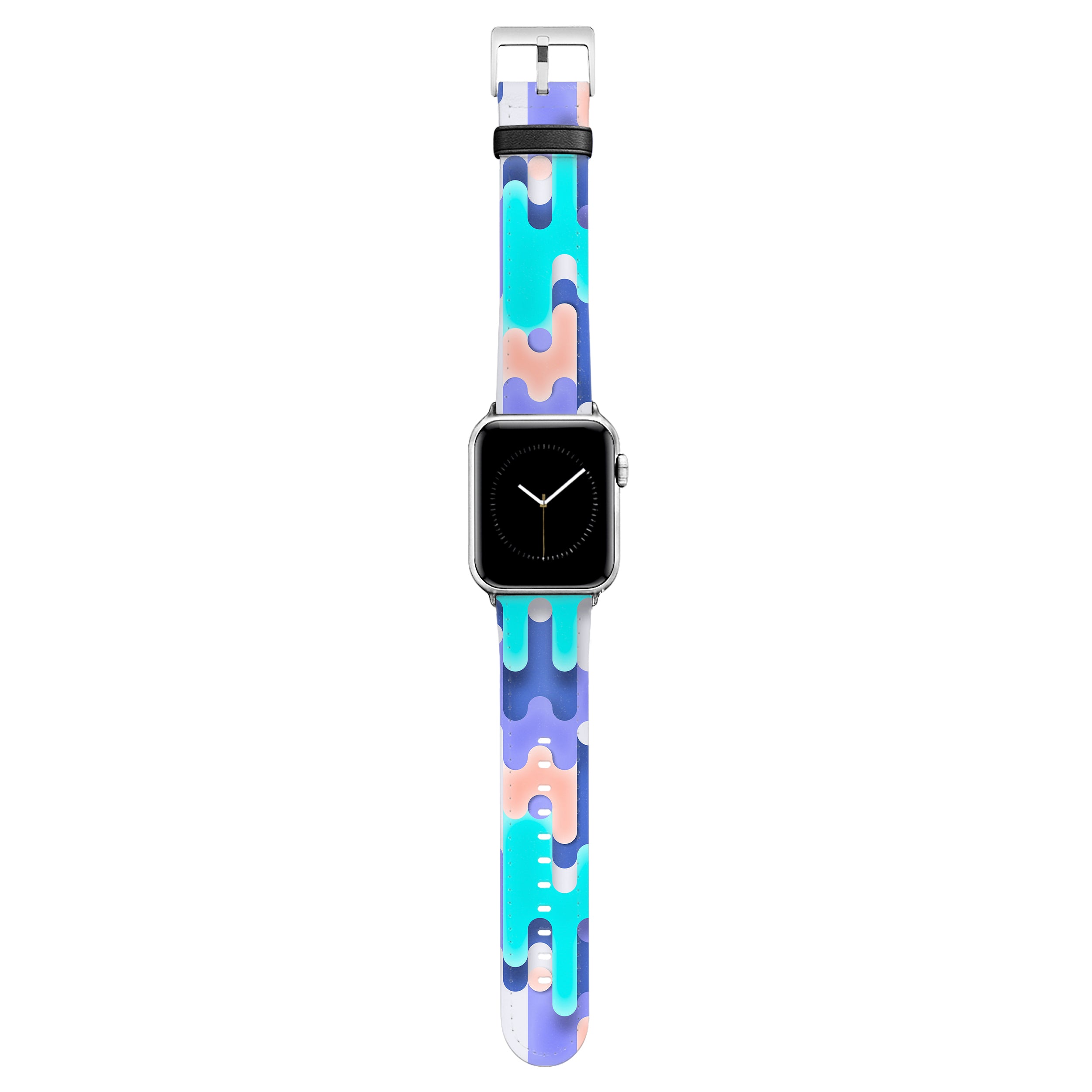 Icecream - Apple Watch Armband 44-49mm & 42 (Serie 1-3) 44-49mm & 42 (Serie 1-3) Matt Silber NALIA Kunstleder Armband