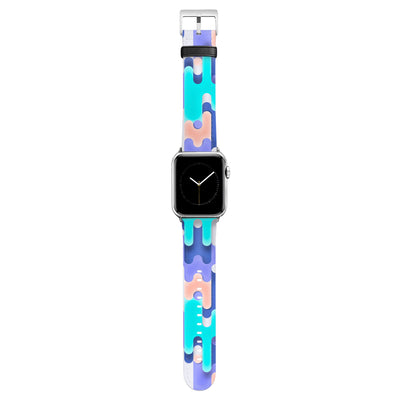 Icecream - Apple Watch Armband 38-41mm & 42 (ab Serie 10) 38-41mm & 42 (ab Serie 10) Matt Silber NALIA Kunstleder Armband