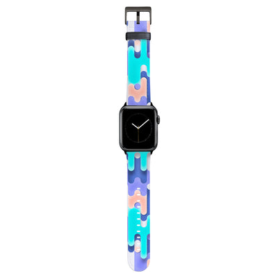 Icecream - Apple Watch Armband 38-41mm & 42 (ab Serie 10) 38-41mm & 42 (ab Serie 10) Matt Schwarz NALIA Kunstleder Armband