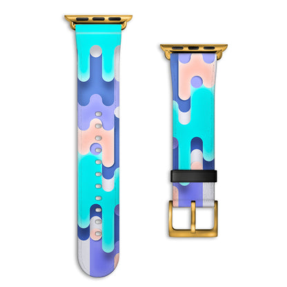 Icecream - Apple Watch Armband 38-41mm & 42 (ab Serie 10) 38-41mm & 42 (ab Serie 10) Matt Gold NALIA Kunstleder Armband