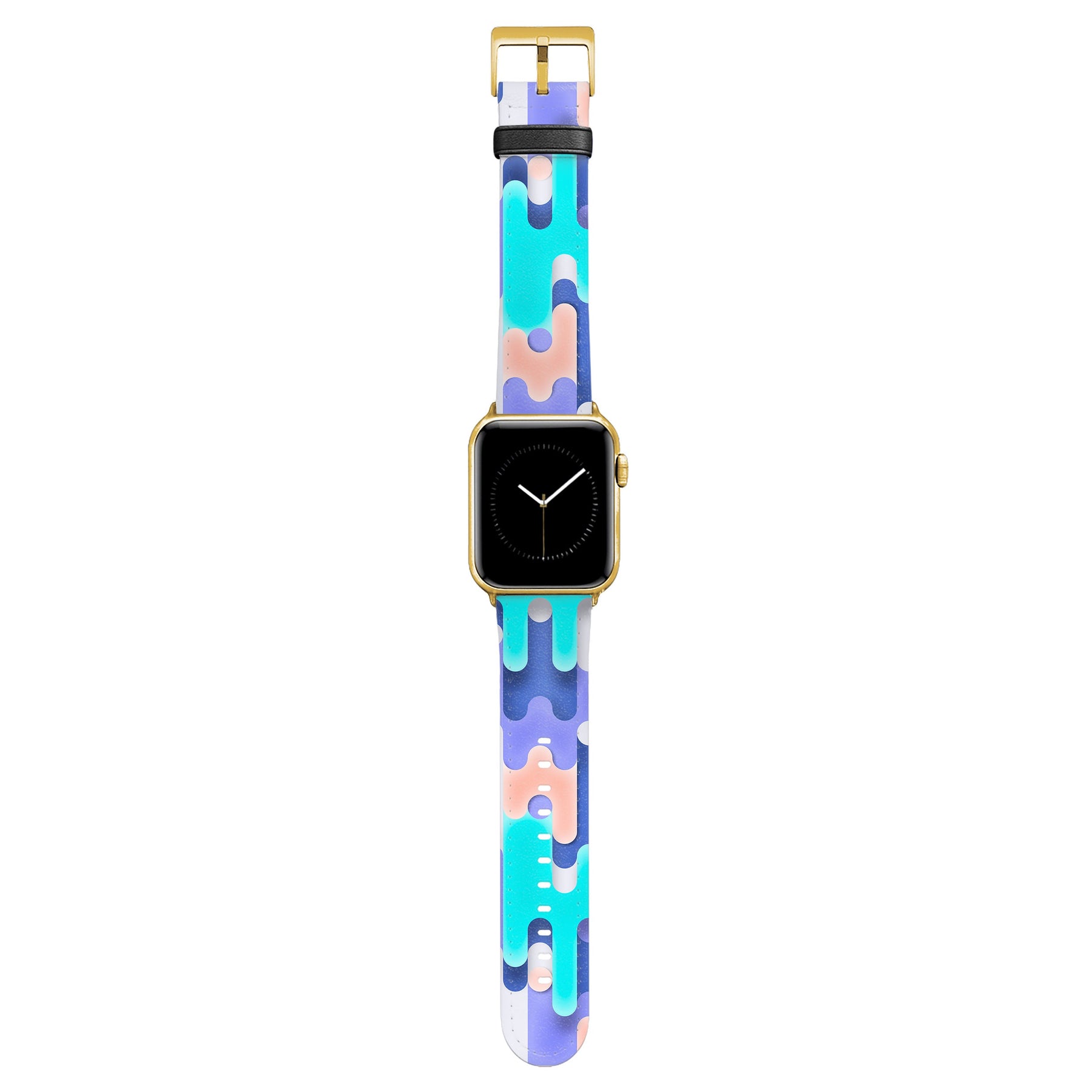 Icecream - Apple Watch Armband 38-41mm & 42 (Serie 10-11) 38-41mm & 42 (Serie 10-11) Matt Gold NALIA Kunstleder Armband