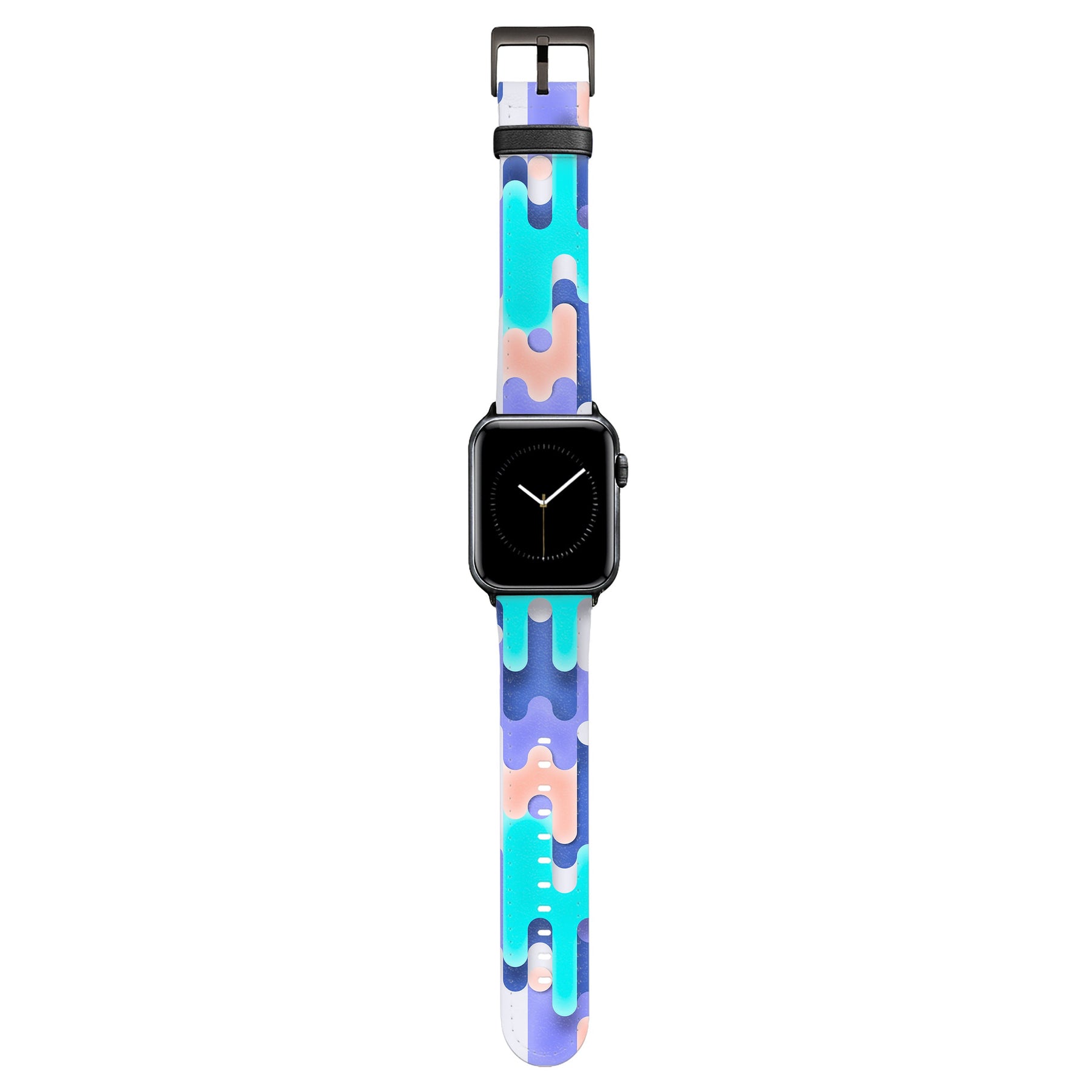 Icecream - Apple Watch Armband 38-41mm & 42 (Serie 10-11) 38-41mm & 42 (Serie 10-11) Matt Schwarz NALIA Kunstleder Armband