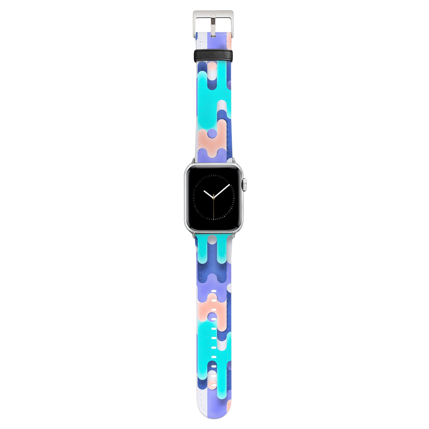 Icecream - Apple Watch Armband 38-41mm & 42 (Serie 10-11) 38-41mm & 42 (Serie 10-11) Matt Silber NALIA Kunstleder Armband