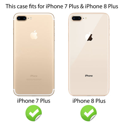 NALIA Kork Hülle kompatibel mit iPhone 8 Plus / 7 Plus, Natur-Holz Look Handyhülle Handy-Tasche Dünnes Ultra-Slim Hardcase Schutz Etui Back-Cover Bumper Case Schutzhülle NALIA Protective Hülle