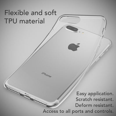 NALIA Transparente Silikonhülle für iPhone 7 Plus / 8 Plus – Anti-Gelb & Rutschfest – GLAZE (Handyhülle Kristallklar, Schlank & Stoßfest) – Marke aus Berlin Default Title NALIA Transparente Hülle