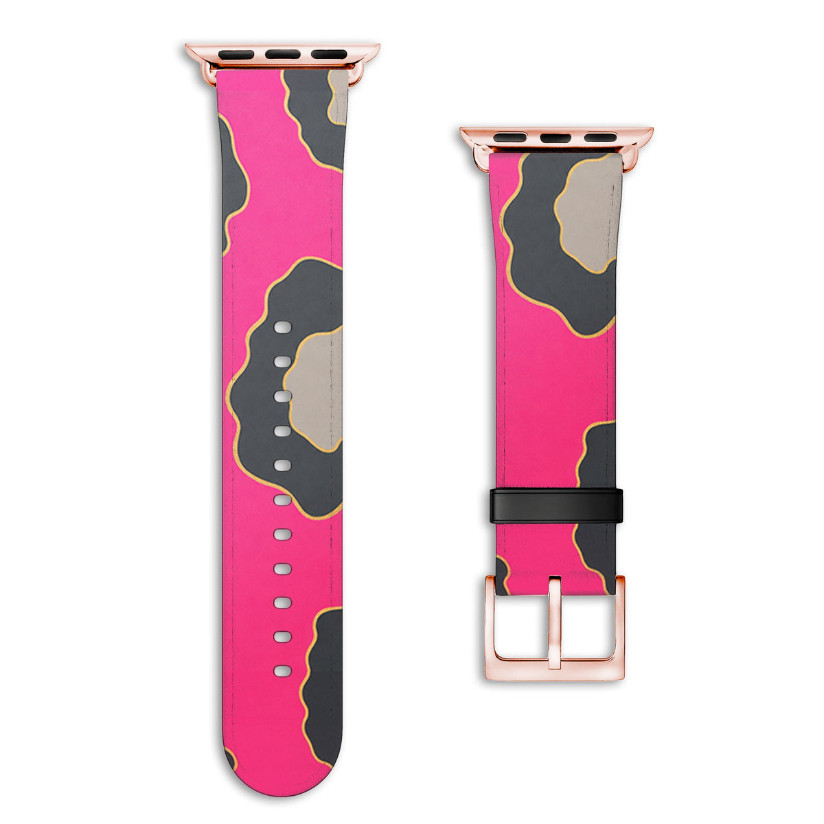 Lola - Apple Watch Armband 38/40/41/42mm 38 40 41 42mm Matt Rose Gold NALIA Kunstleder Armband