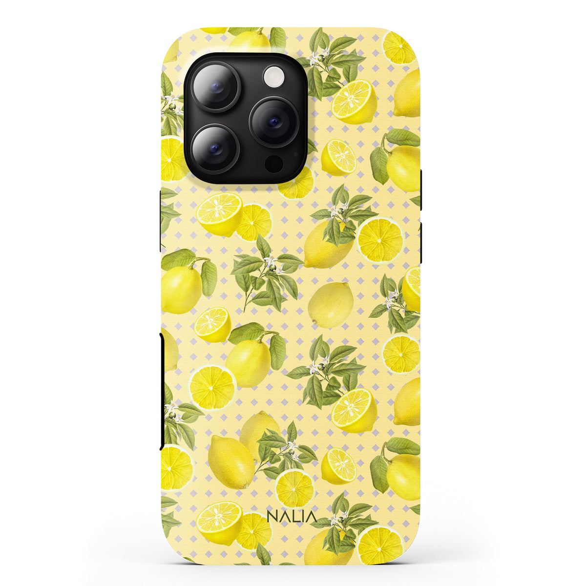 Limona iPhone 16 Pro Max Hülle mit Zitronen, Rückseite