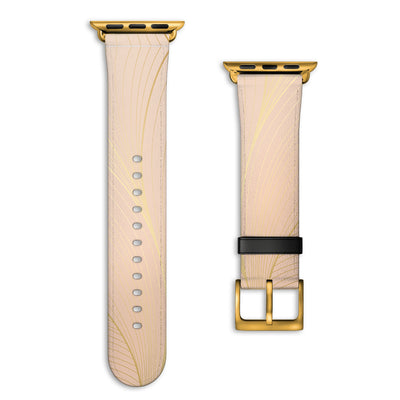 Lumina - Apple Watch Armband 44-49mm & 42 (Serie 1-3) 44-49mm & 42 (Serie 1-3) Matt Gold NALIA Kunstleder Armband