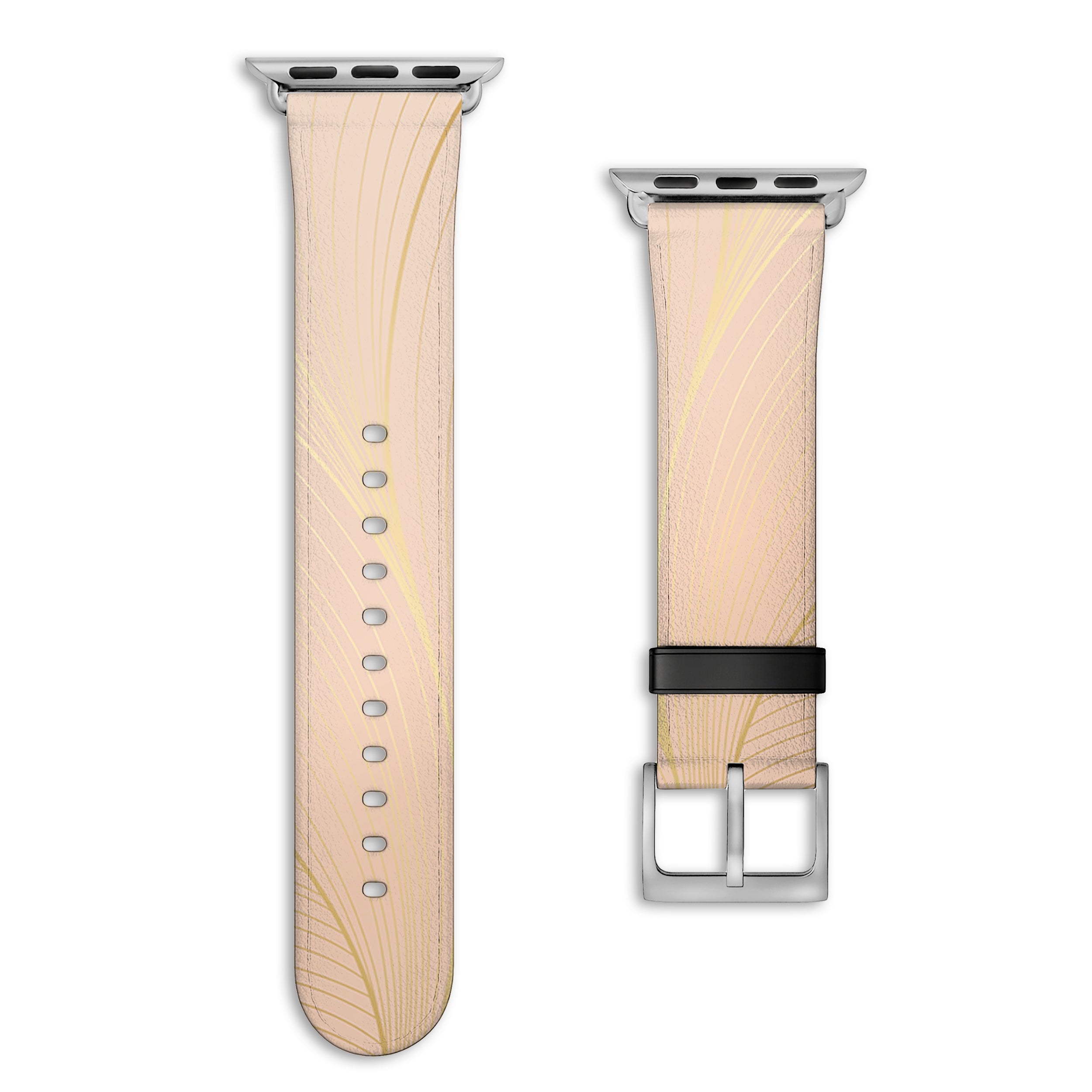 Lumina - Apple Watch Armband 38-41mm & 42 (ab Serie 10) 38-41mm & 42 (ab Serie 10) Matt Silber NALIA Kunstleder Armband