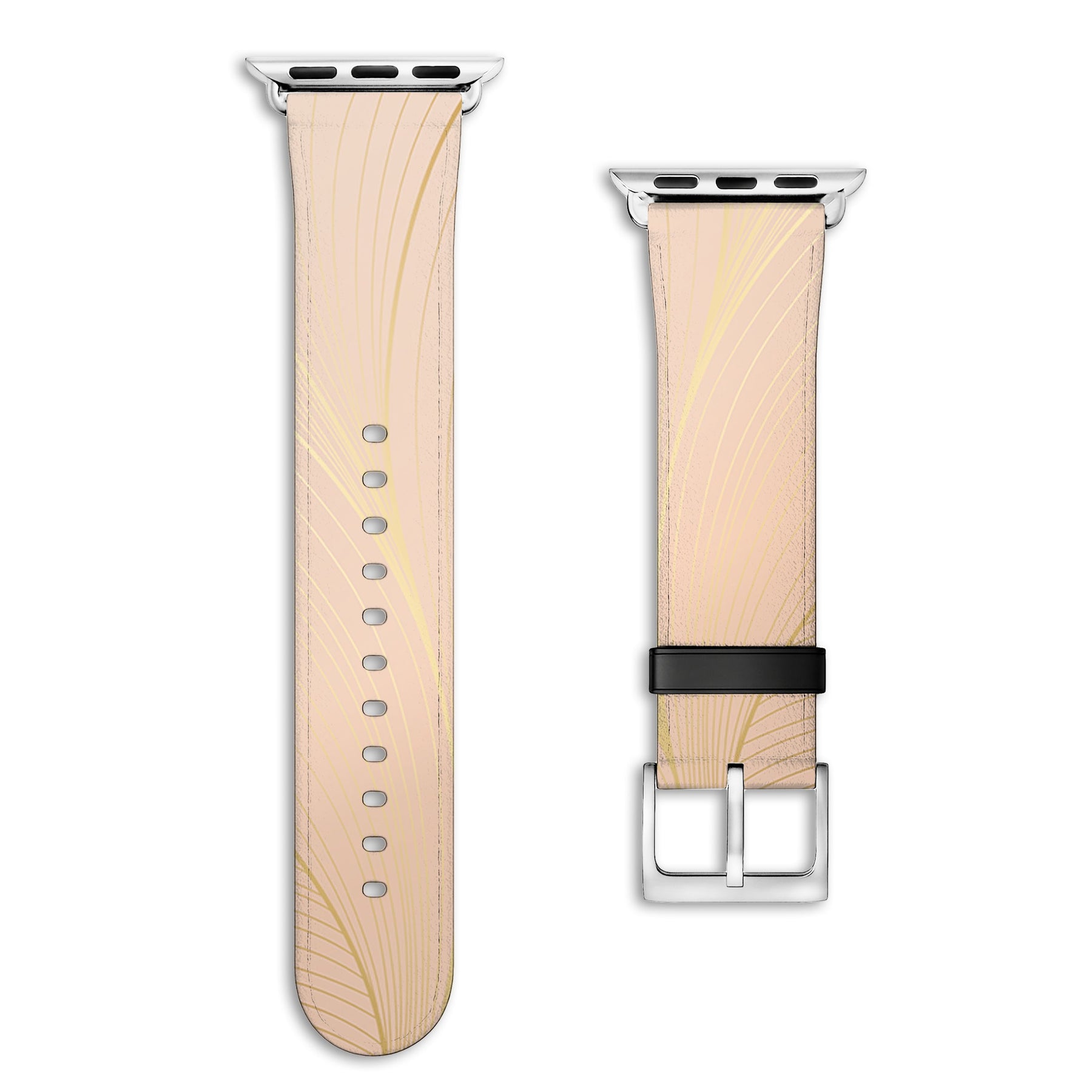 Lumina - Apple Watch Armband 44-49mm & 42 (Serie 1-3) 44-49mm & 42 (Serie 1-3) Matt Silber NALIA Kunstleder Armband
