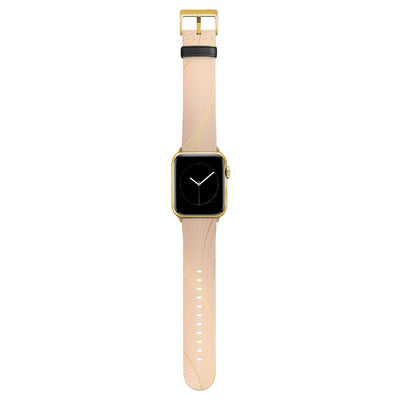 Lumina - Apple Watch Armband 44-49mm & 42 (Serie 1-3) 44-49mm & 42 (Serie 1-3) Matt Gold NALIA Kunstleder Armband