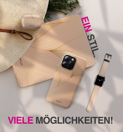 Lumina - Apple Watch Armband 44-49mm & 42 (Serie 1-3) 44-49mm & 42 (Serie 1-3) Matt Rose Gold NALIA Kunstleder Armband