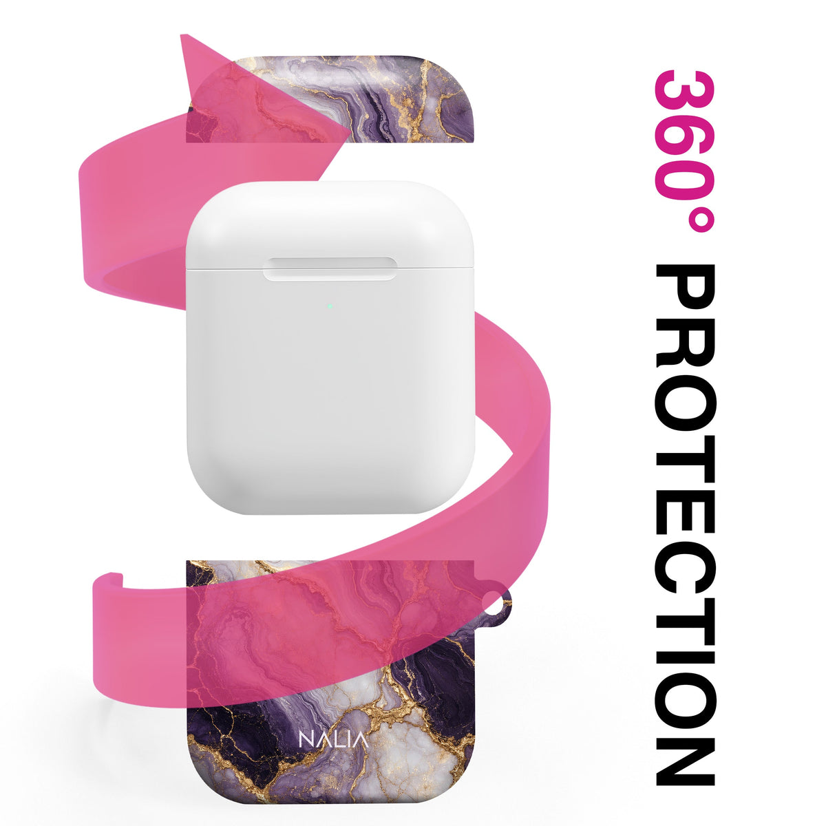 Amethyst - AirPods 1 / 2 Hülle NALIA Protective Hülle