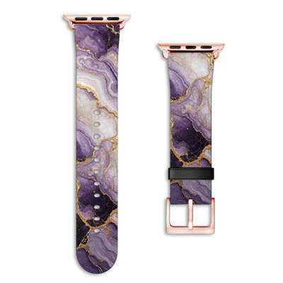 Amethyst - Apple Watch Armband 44/45/46/49mm 44 45 46 49mm Matt Rose Gold NALIA Kunstleder Armband