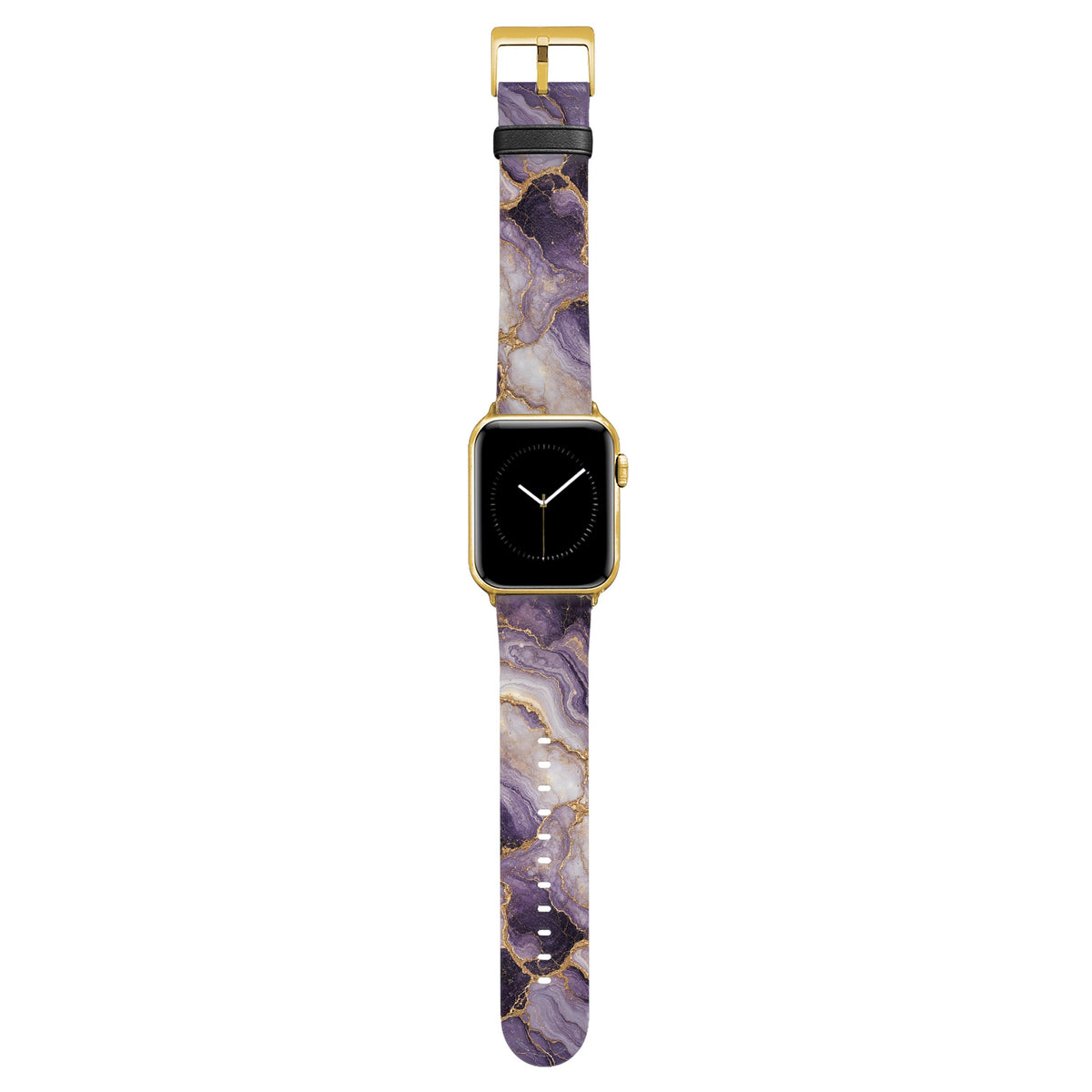 Amethyst - Apple Watch Armband 38/40/41/42mm 38 40 41 42mm Matt Gold NALIA Kunstleder Armband