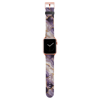 Amethyst - Apple Watch Armband 38/40/41/42mm 38 40 41 42mm Matt Rose Gold NALIA Kunstleder Armband