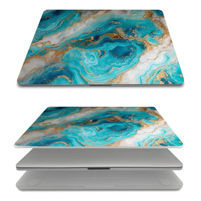 Riviera MacBook Pro 14 Hülle mit Marmoroptik, Ober- und Unterschale