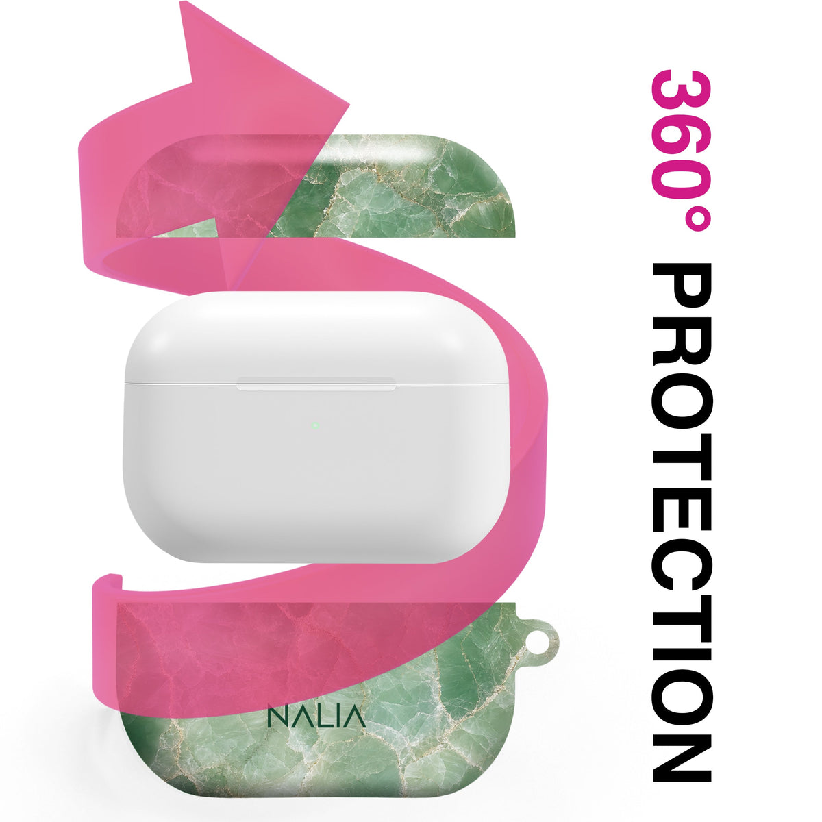 Giada AirPods Pro 2 Hülle mit Marmoroptik, rundum