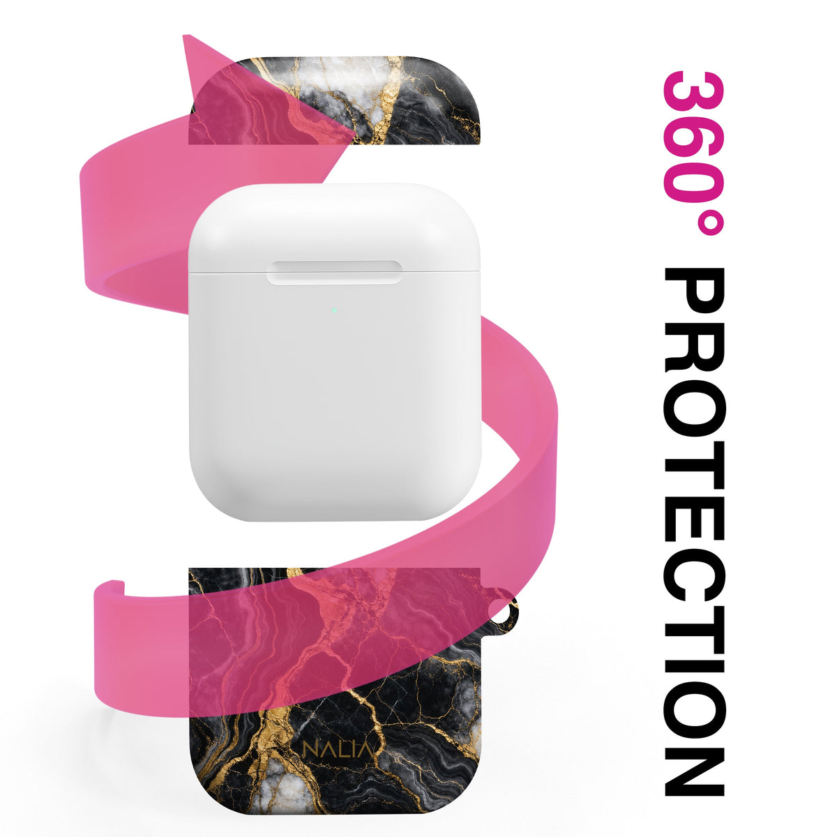 Obsidian - AirPods 1 / 2 Hülle NALIA Protective Hülle