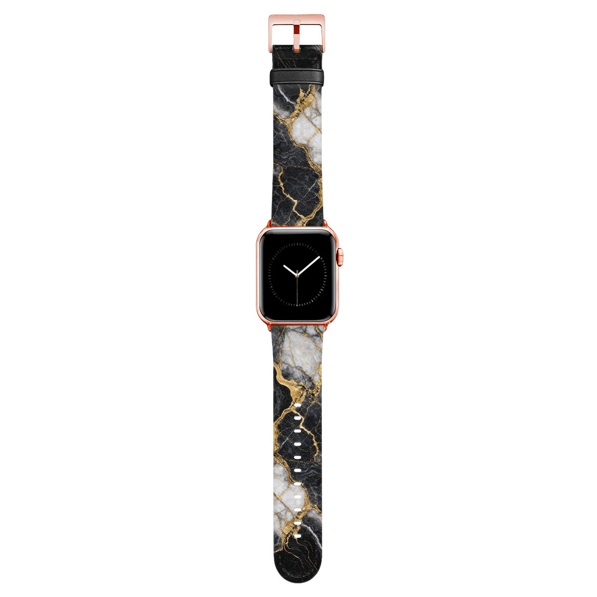 Obsidian - Apple Watch Armband 38/40/41/42mm 38 40 41 42mm Matt Rose Gold NALIA Kunstleder Armband