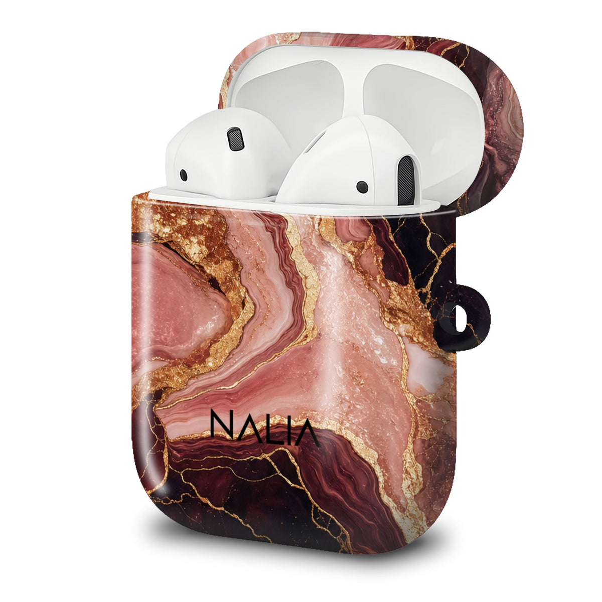 Rosenquarz - AirPods 1 / 2 Hülle NALIA Protective Hülle