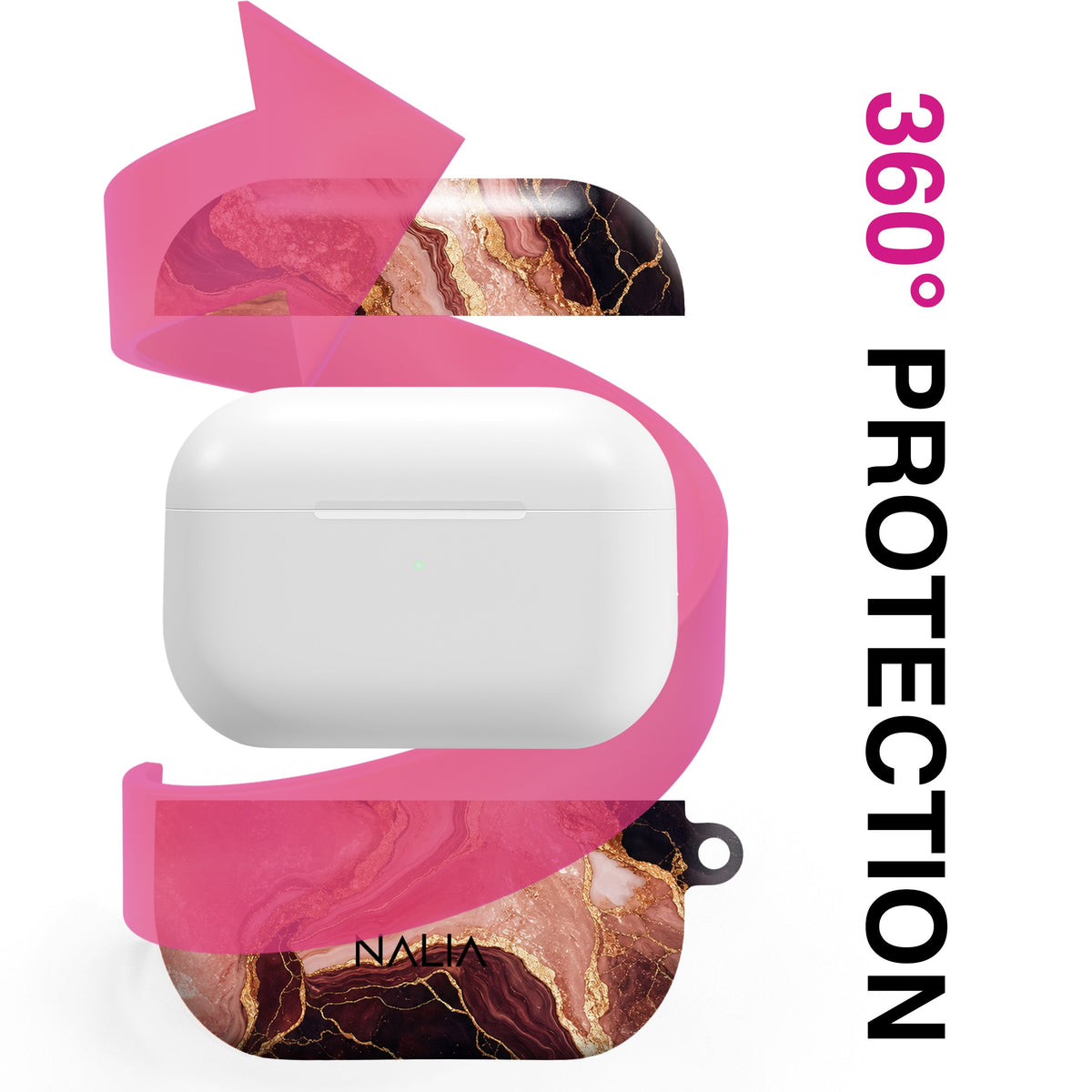 Rosenquarz - AirPods Pro 2 Hülle NALIA Protective Hülle