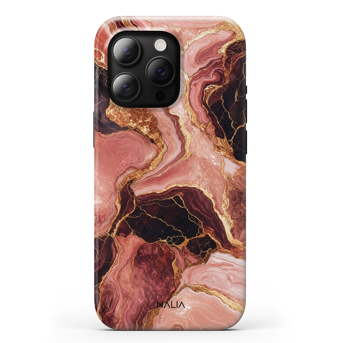 Rosenquarz - iPhone 15 Pro Max Hülle NALIA Protective Hülle